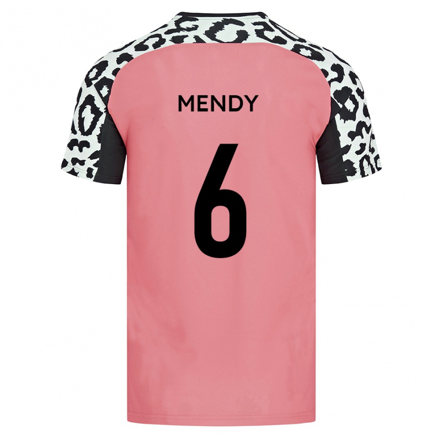 גברים כדורגל לורן מנדי #6 ורוד שחור הרחק ג'רזי 2025/26