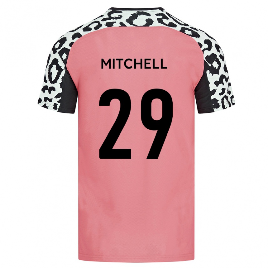 גברים כדורגל קיירו מיטשל #29 ורוד שחור הרחק ג'רזי 2025/26