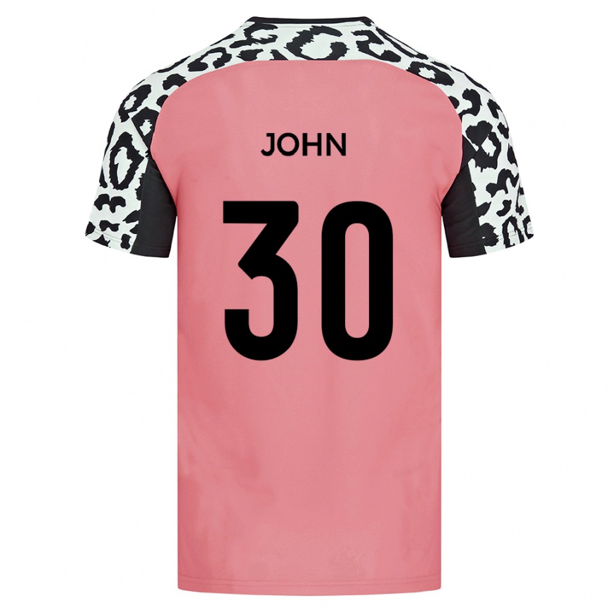 גברים כדורגל Dylan John #30 ורוד שחור הרחק ג'רזי 2025/26