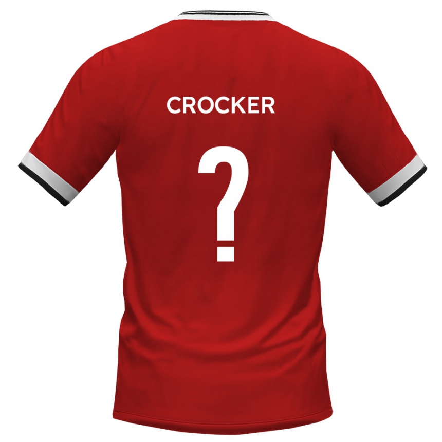 גברים כדורגל Adam Crocker #0 לבן שחור הרחק ג'רזי 2025/26