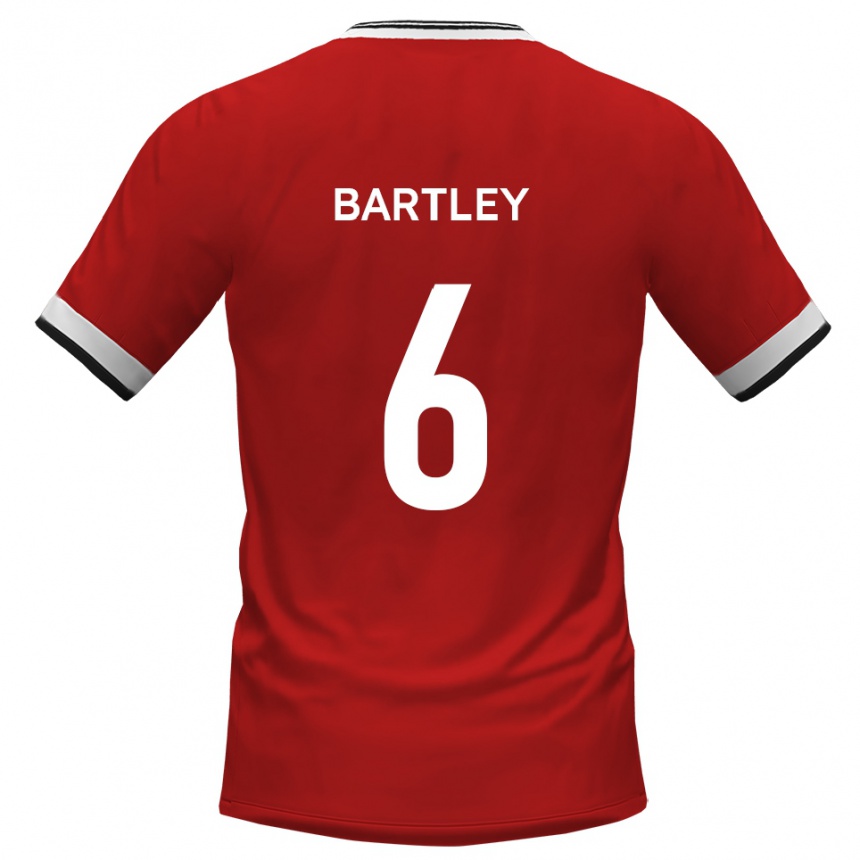 גברים כדורגל ריאן ברטלי #6 לבן שחור הרחק ג'רזי 2025/26