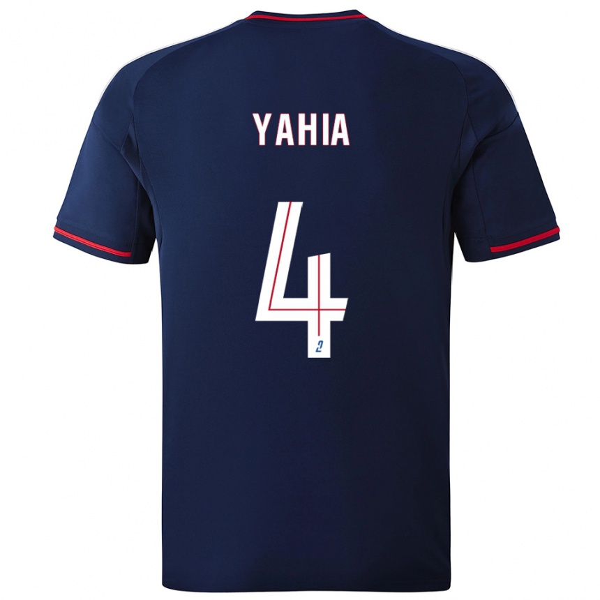 גברים כדורגל קליאן יאחיה #4 כחול נייבי אדום הרחק ג'רזי 2025/26