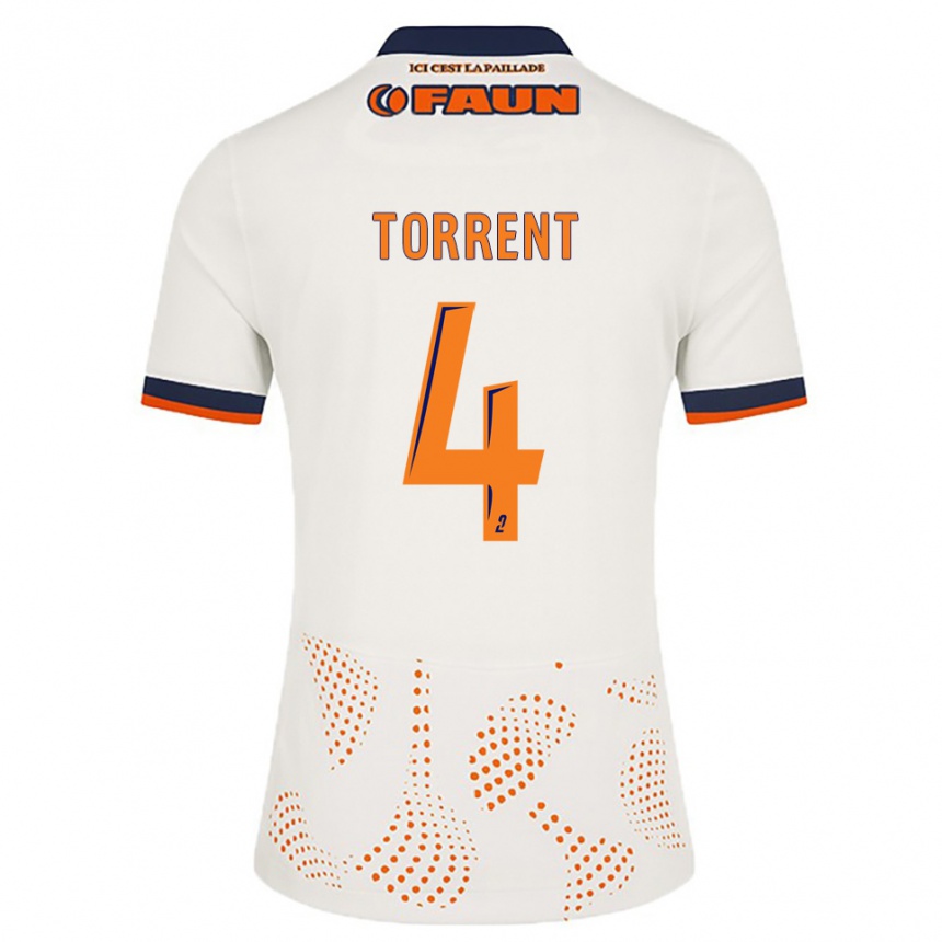 גברים כדורגל מריון טורנט #4 לבן כתום הרחק ג'רזי 2025/26