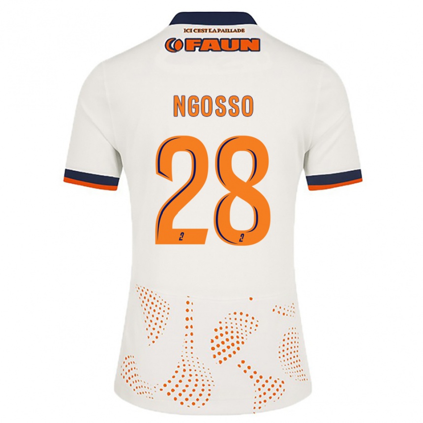 גברים כדורגל Glenn Ngosso #28 לבן כתום הרחק ג'רזי 2025/26