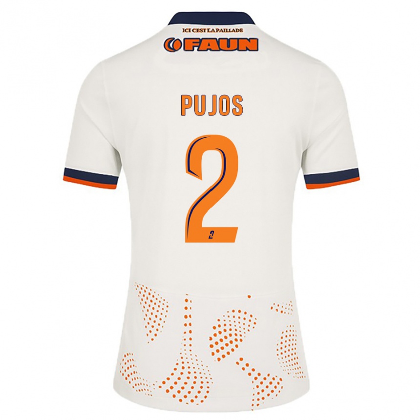 גברים כדורגל Lenny Pujos #2 לבן כתום הרחק ג'רזי 2025/26