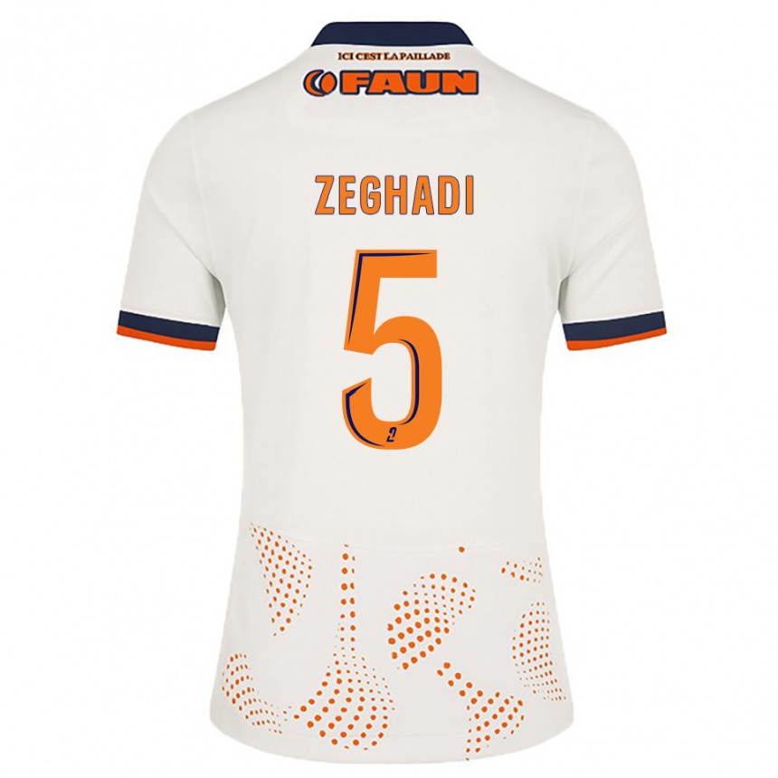 גברים כדורגל Mohamed Zeghadi #5 לבן כתום הרחק ג'רזי 2025/26