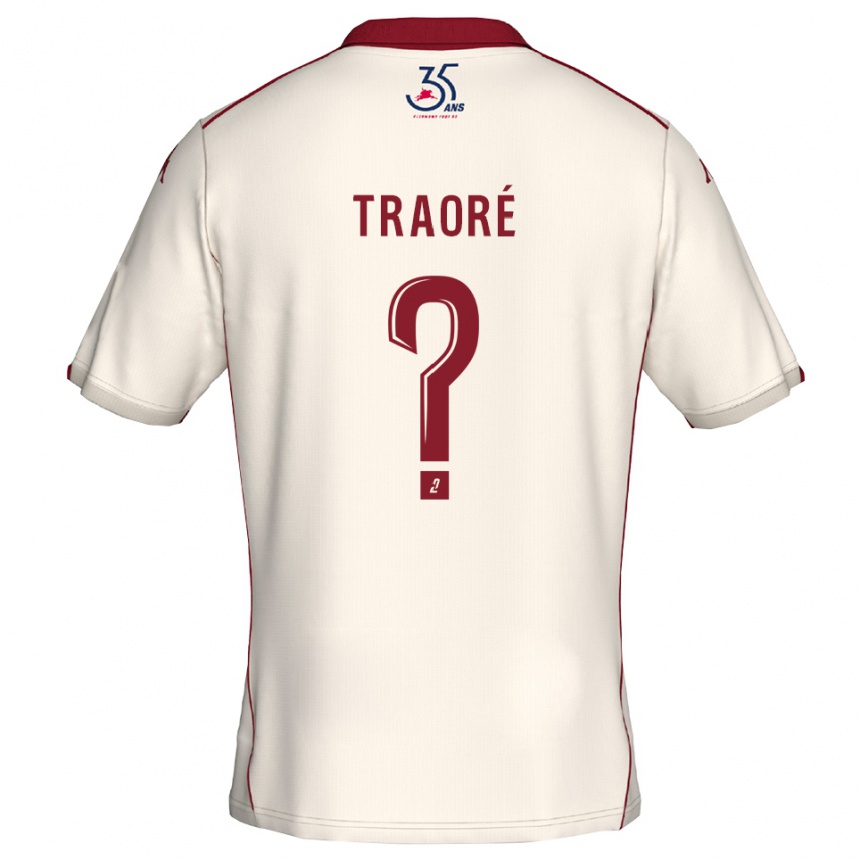 גברים כדורגל Soumaela Traoré #0 לבן בורדו הרחק ג'רזי 2025/26