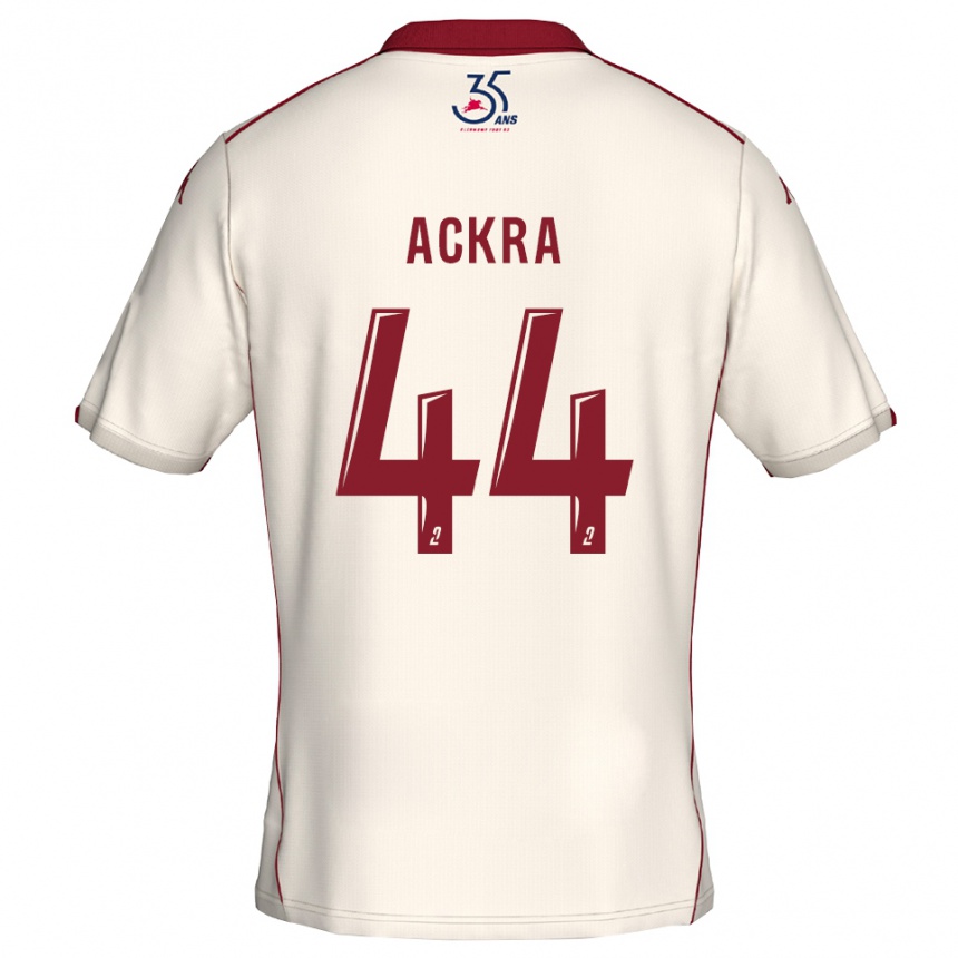 גברים כדורגל Allan Ackra #44 לבן בורדו הרחק ג'רזי 2025/26 גברים כדורגל Allan Ackra #44 לבן בורדו הרחק ג'רזי 2025/26