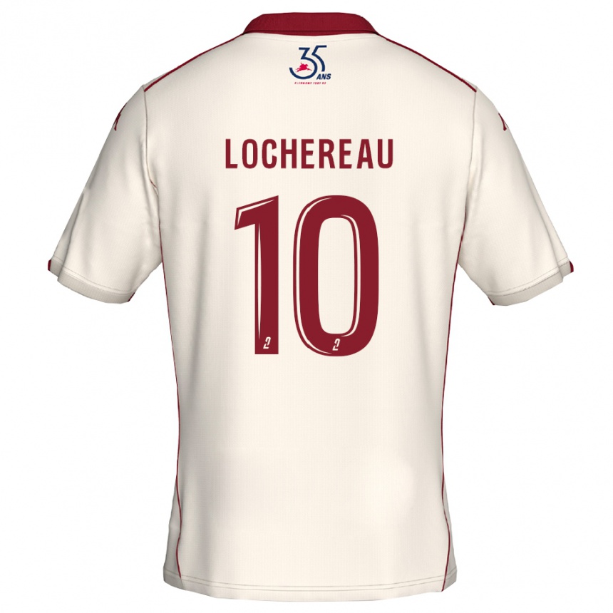 גברים כדורגל Yad Lochereau #10 לבן בורדו הרחק ג'רזי 2025/26