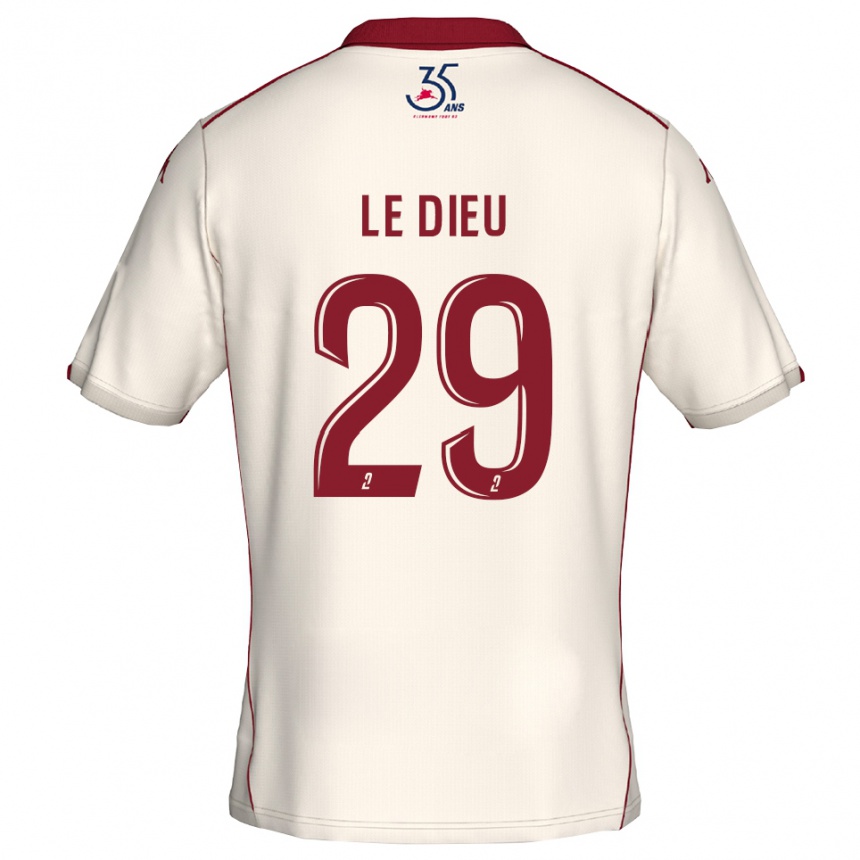 גברים כדורגל Flavie Le Dieu #29 לבן בורדו הרחק ג'רזי 2025/26
