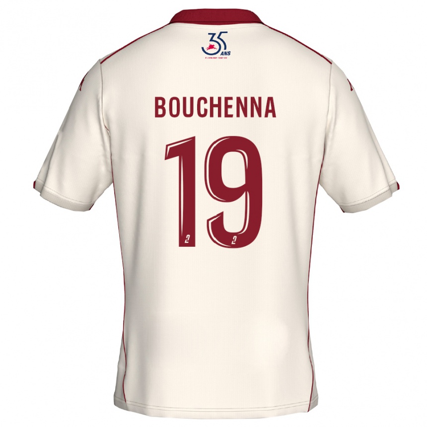 גברים כדורגל Mohamed-Amine Bouchenna #19 לבן בורדו הרחק ג'רזי 2025/26