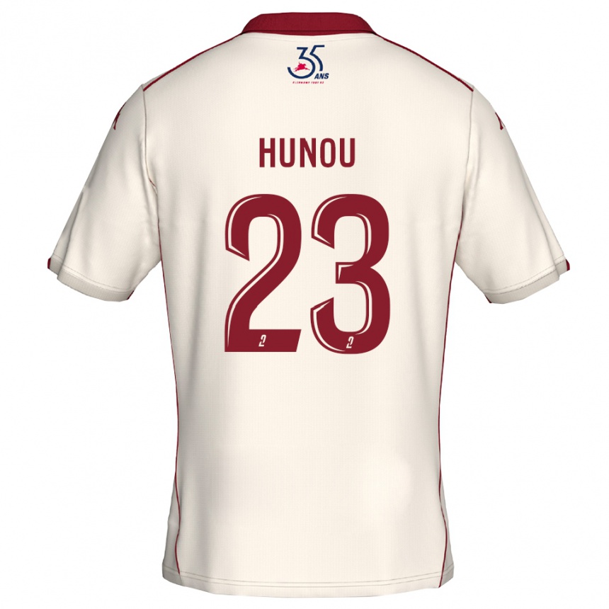 גברים כדורגל Adrien Hunou #23 לבן בורדו הרחק ג'רזי 2025/26