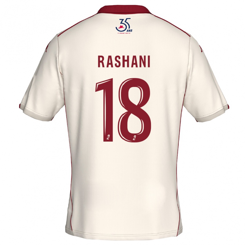 גברים כדורגל אלבה רשאני #18 לבן בורדו הרחק ג'רזי 2025/26