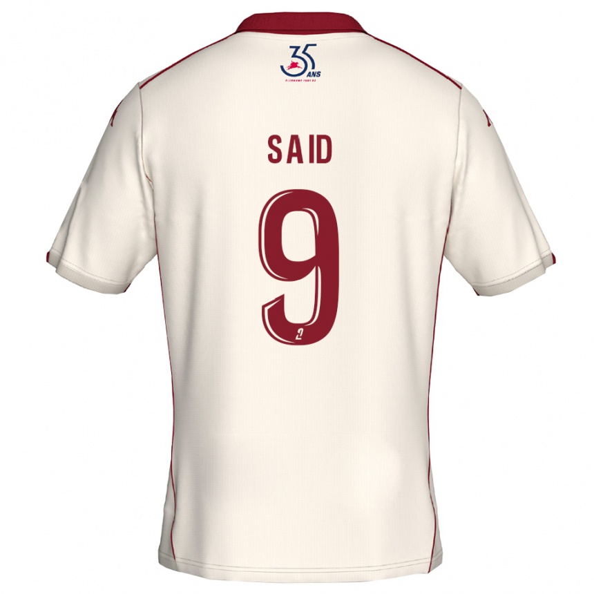 גברים כדורגל אמין סעיד #9 לבן בורדו הרחק ג'רזי 2025/26