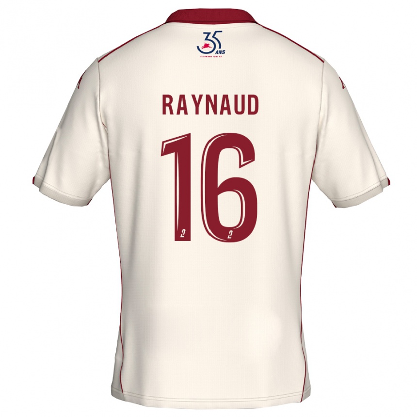 גברים כדורגל Joan Raynaud #16 לבן בורדו הרחק ג'רזי 2025/26