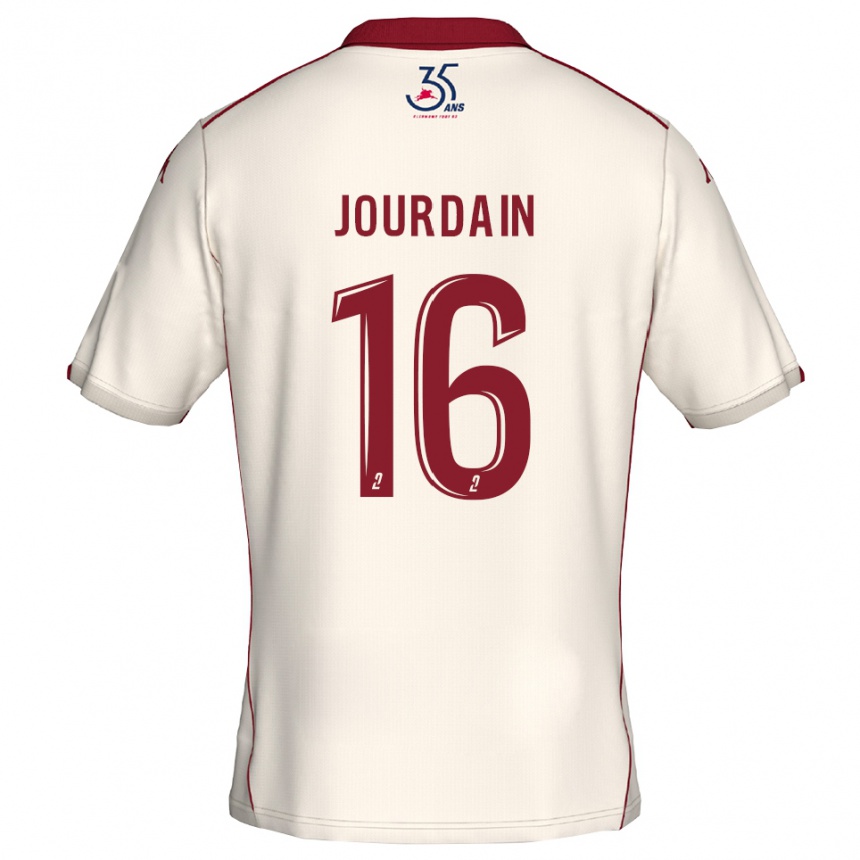 גברים כדורגל Théo Jourdain #16 לבן בורדו הרחק ג'רזי 2025/26