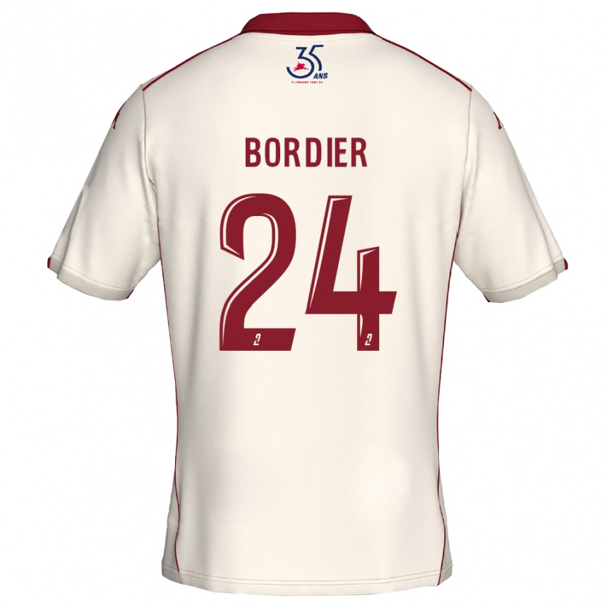 גברים כדורגל Emma Bordier #24 לבן בורדו הרחק ג'רזי 2025/26