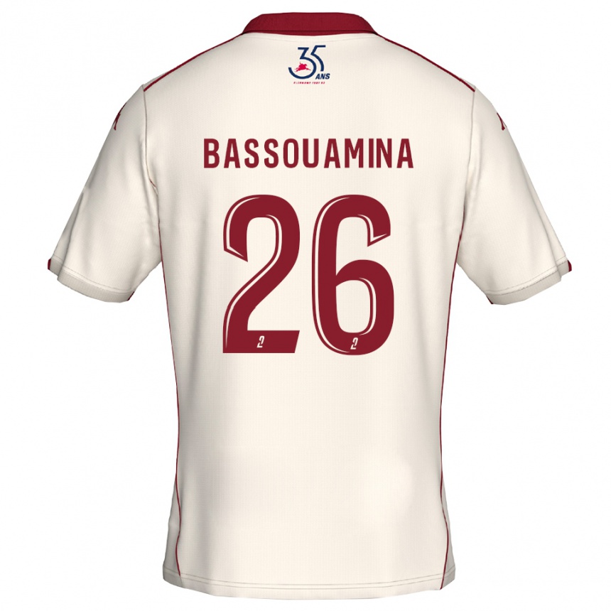גברים כדורגל מונס באסומינה #26 לבן בורדו הרחק ג'רזי 2025/26