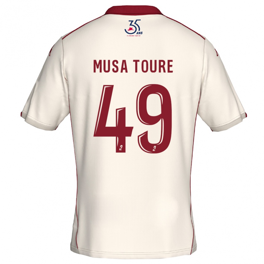 גברים כדורגל מוסא טורה #49 לבן בורדו הרחק ג'רזי 2025/26
