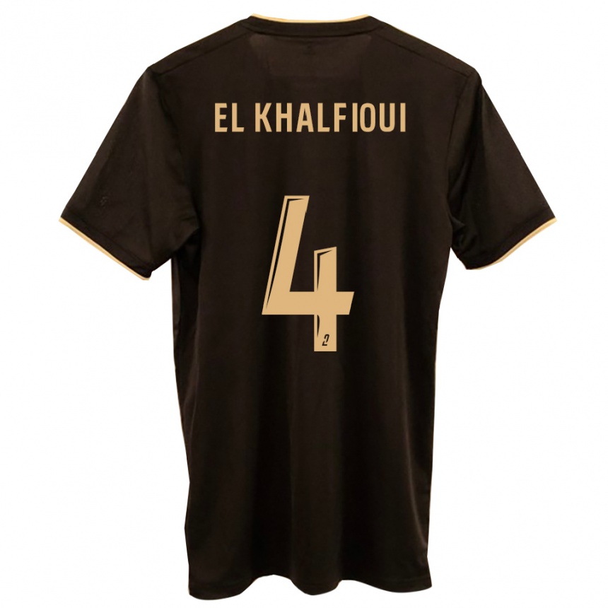 גברים כדורגל Mehdi El Khalfioui #4 כחול אדום הרחק ג'רזי 2025/26