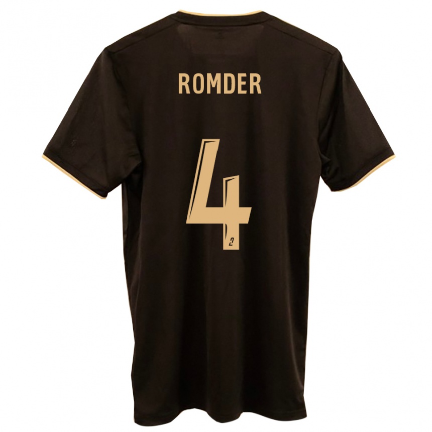 גברים כדורגל Mathis Romder #4 כחול אדום הרחק ג'רזי 2025/26