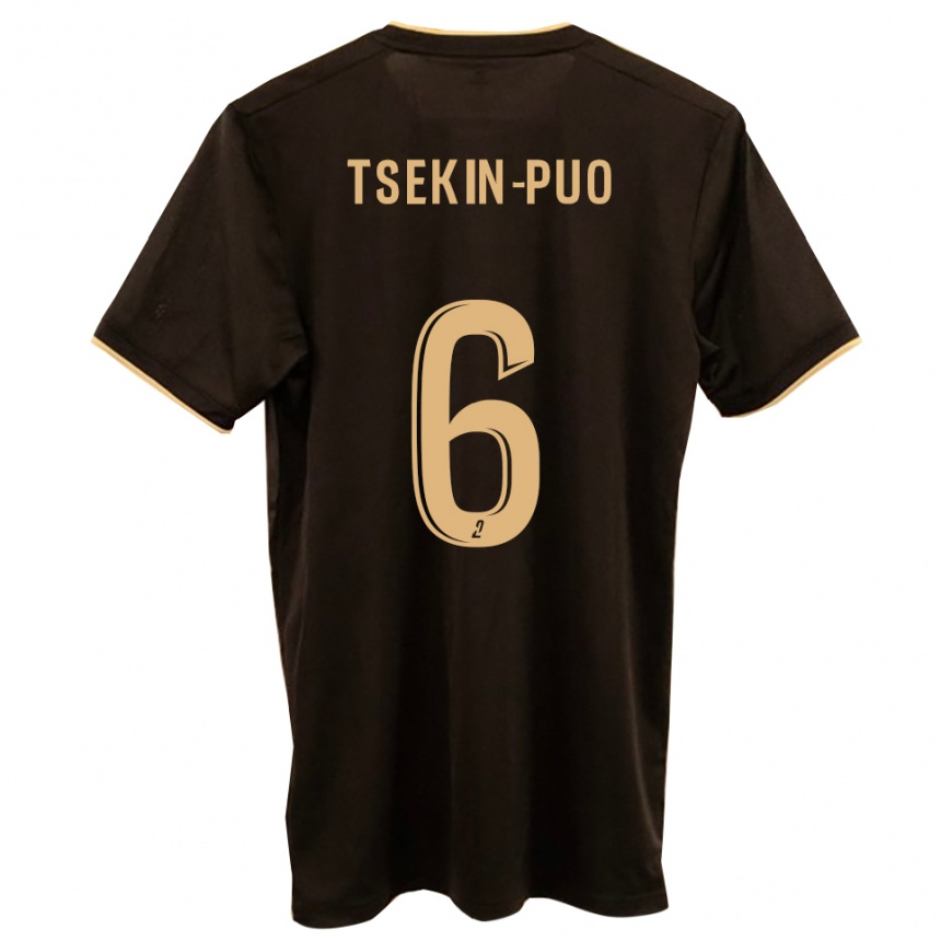 גברים כדורגל Lenny Tsekin-Puo #6 כחול אדום הרחק ג'רזי 2025/26