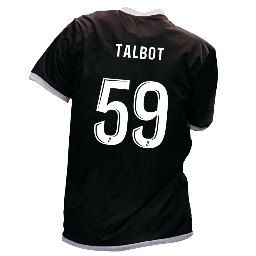 גברים כדורגל Nathan Talbot #59 שחור זהב הרחק ג'רזי 2025/26