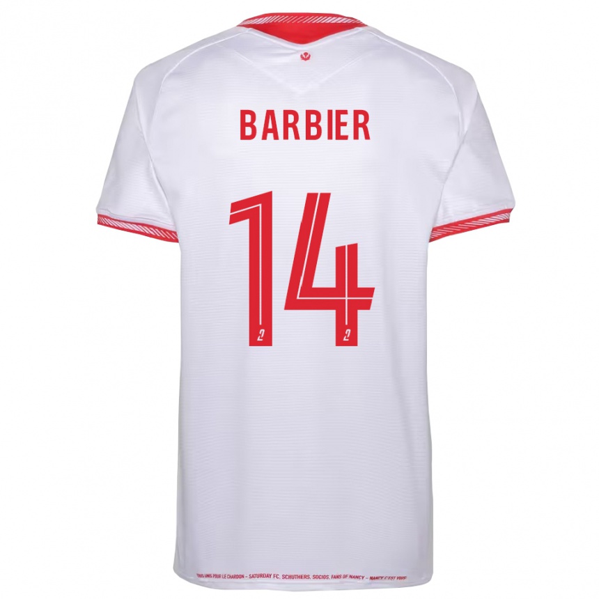 גברים כדורגל Hugo Barbier #14 שחור אדום הרחק ג'רזי 2025/26