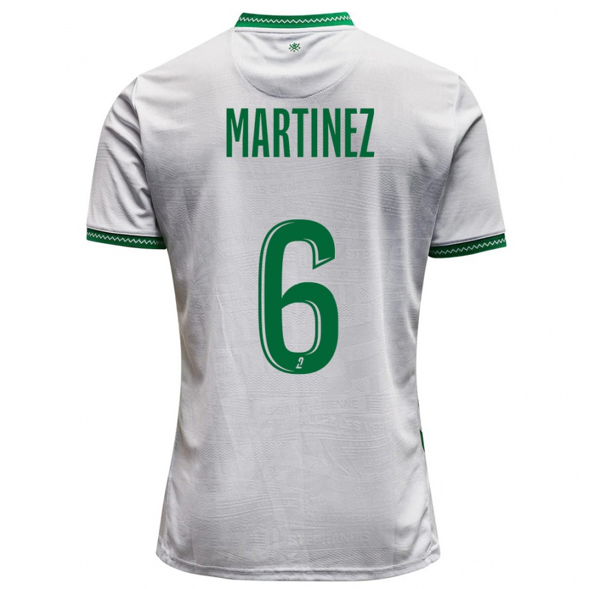 גברים כדורגל ליסה מרטינז #6 לבן ירוק הרחק ג'רזי 2025/26