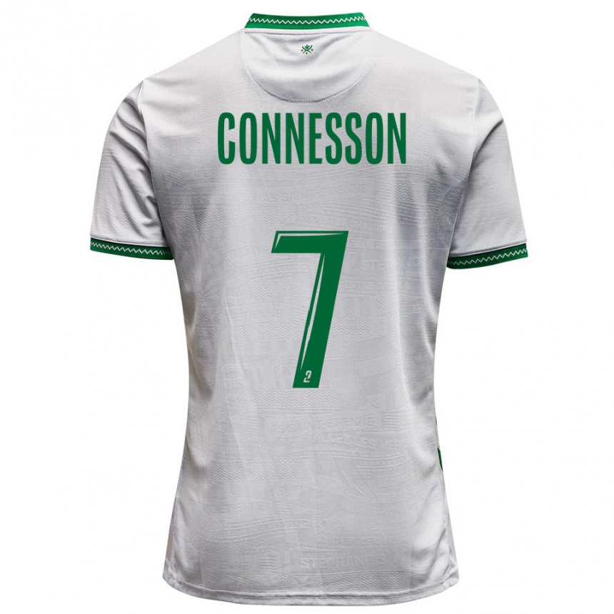 גברים כדורגל Adèle Connesson #7 לבן ירוק הרחק ג'רזי 2025/26