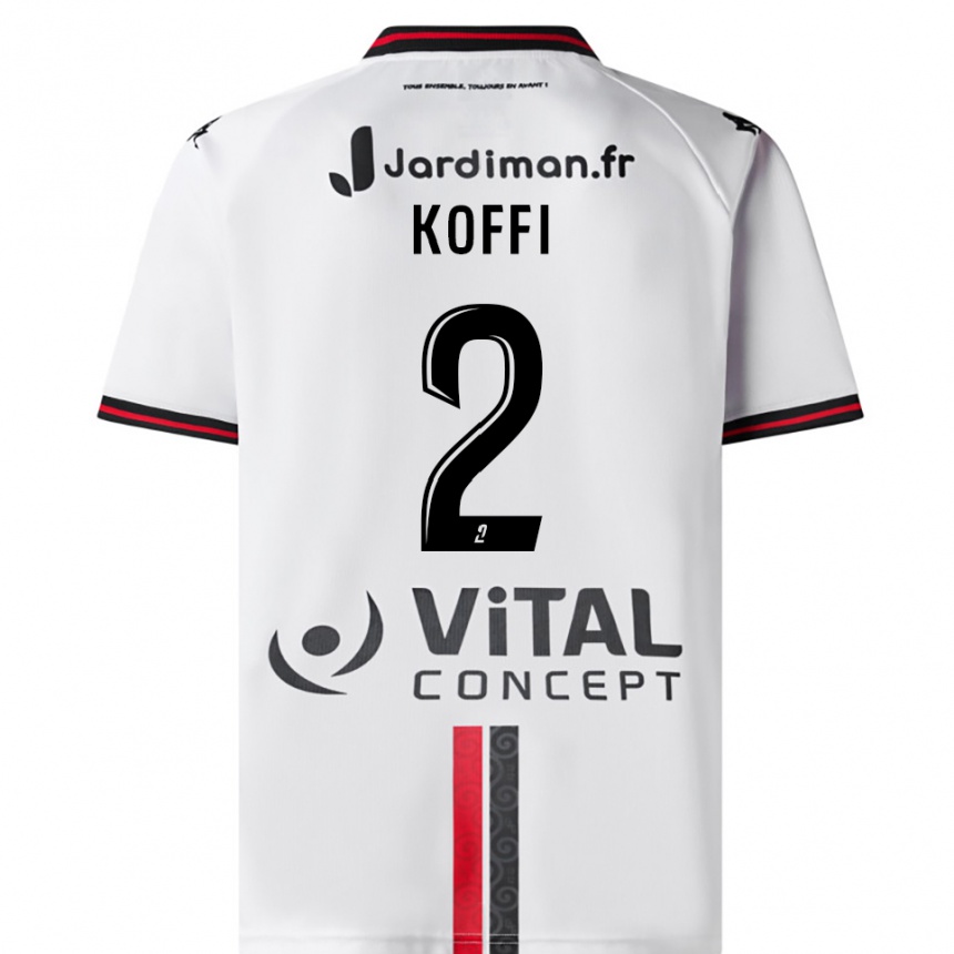 גברים כדורגל ארווין קופי #2 לבן אדום הרחק ג'רזי 2025/26