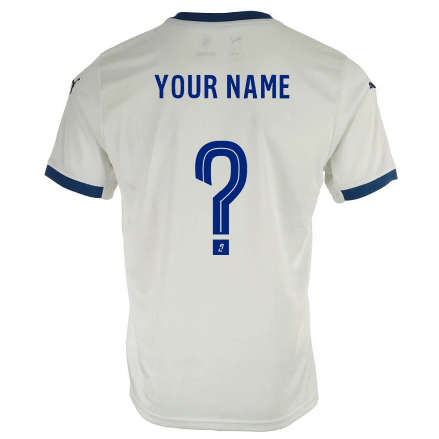 גברים כדורגל השם שלך #0 לבן כחול הרחק ג'רזי 2025/26