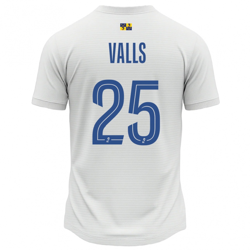 גברים כדורגל תיאו ואלס #25 לבן כחול הרחק ג'רזי 2025/26