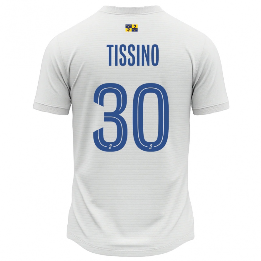 גברים כדורגל Julie Tissino #30 לבן כחול הרחק ג'רזי 2025/26