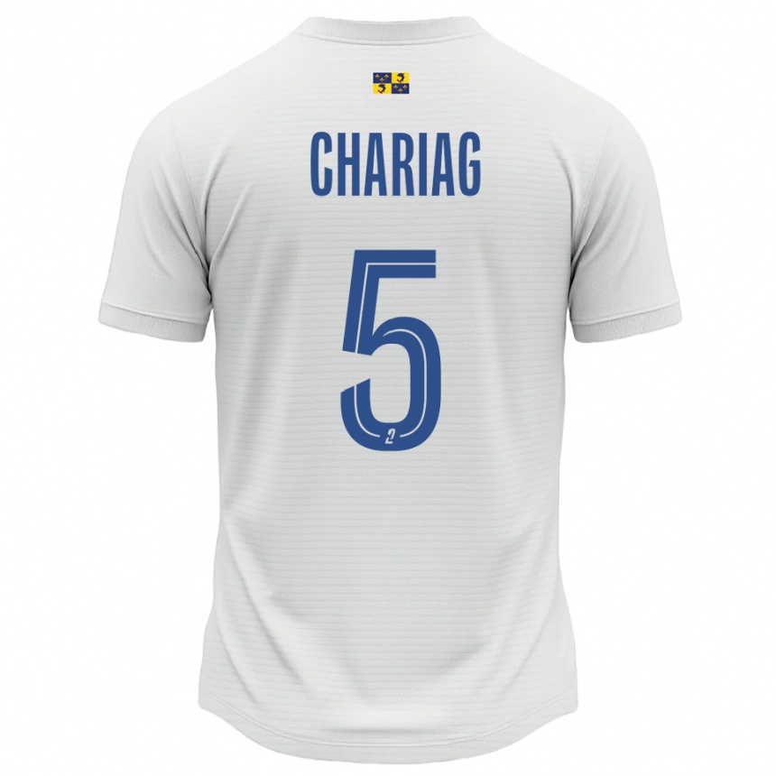 גברים כדורגל Adam Chariag #5 לבן כחול הרחק ג'רזי 2025/26