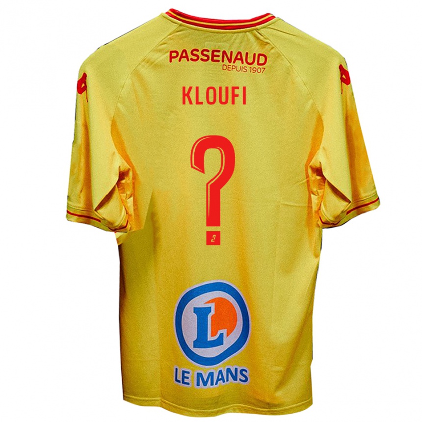 גברים כדורגל Younes Kloufi #0 צהוב הרחק ג'רזי 2025/26