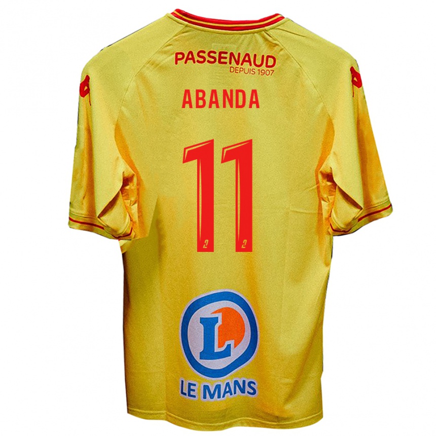 גברים כדורגל Leroy Abanda #11 צהוב הרחק ג'רזי 2025/26