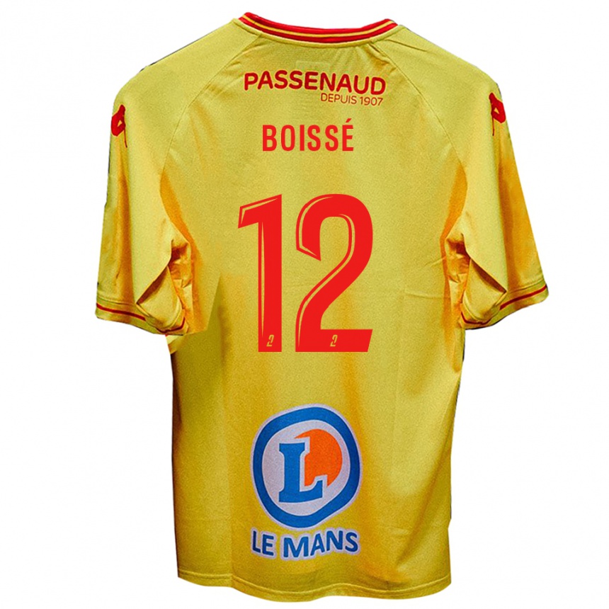 גברים כדורגל נועה בואיסה #12 צהוב הרחק ג'רזי 2025/26