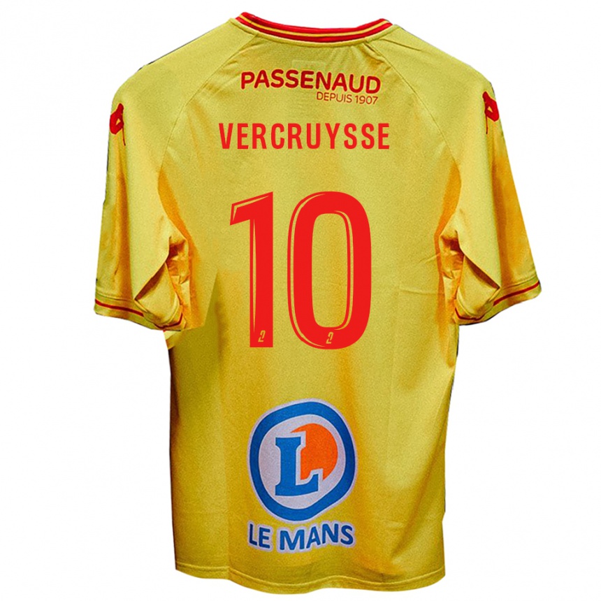 גברים כדורגל ז׳ן ורקרויסה #10 צהוב הרחק ג'רזי 2025/26