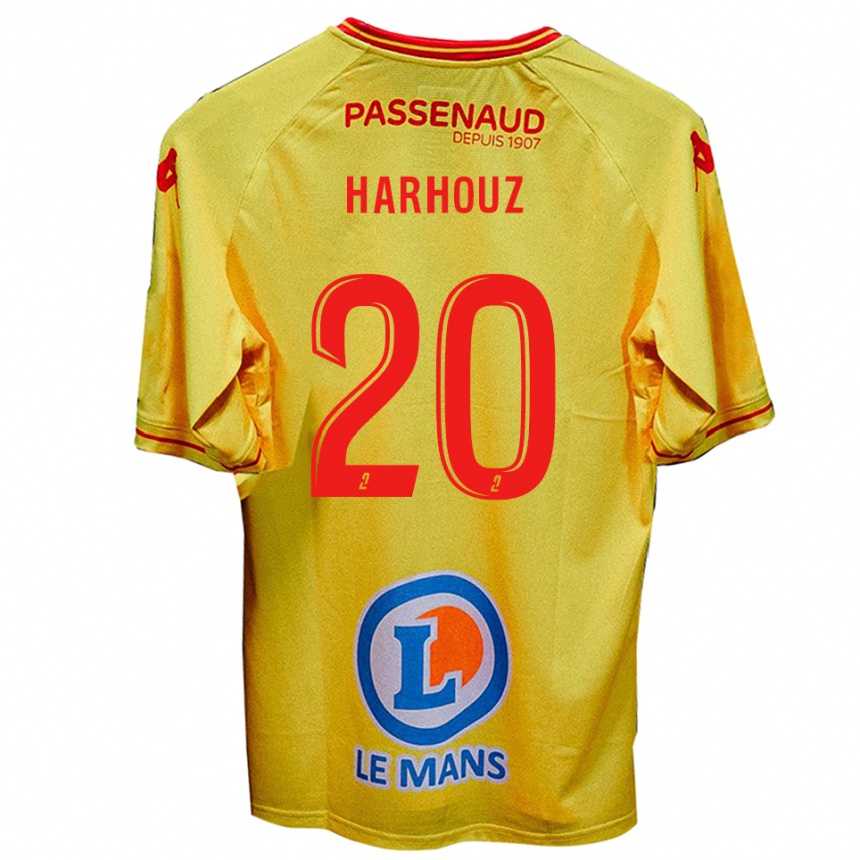 גברים כדורגל William Harhouz #20 צהוב הרחק ג'רזי 2025/26