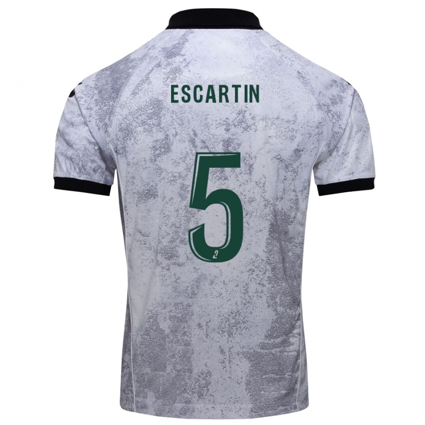 גברים כדורגל חוסואה אסקרטין #5 לבן שחור הרחק ג'רזי 2025/26