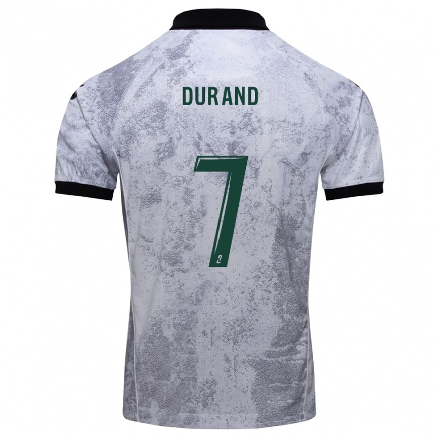 גברים כדורגל דמיאן דוראן #7 לבן שחור הרחק ג'רזי 2025/26