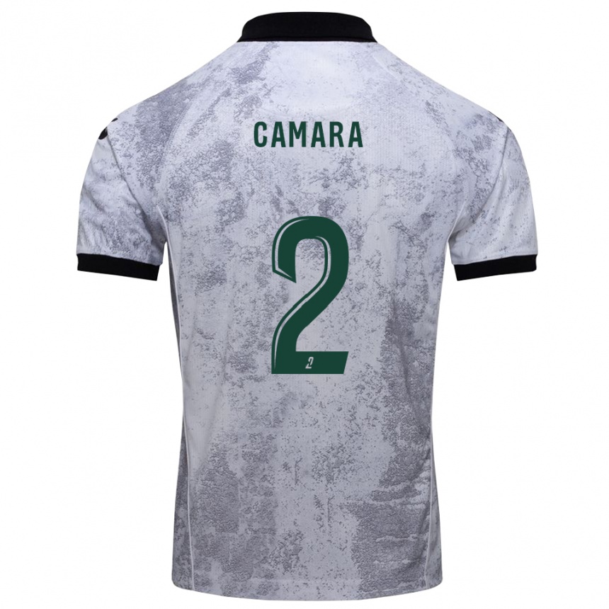 גברים כדורגל Diadé Camara #2 לבן שחור הרחק ג'רזי 2025/26