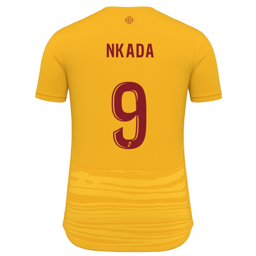 גברים כדורגל Timothé Nkada #9 כתום בורדו הרחק ג'רזי 2025/26