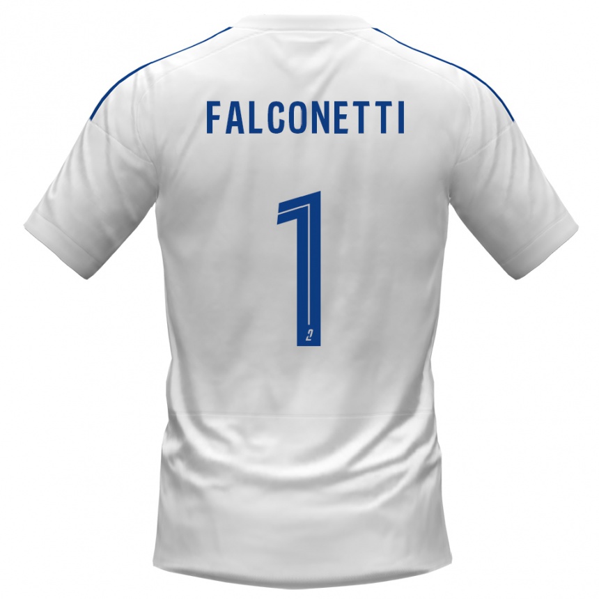 גברים כדורגל Thomas Falconetti #1 לבן כחול הרחק ג'רזי 2025/26