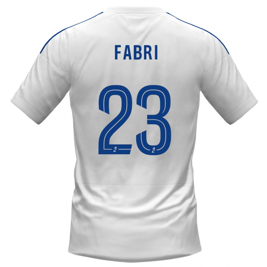 גברים כדורגל ג׳וליאן פברי #23 לבן כחול הרחק ג'רזי 2025/26