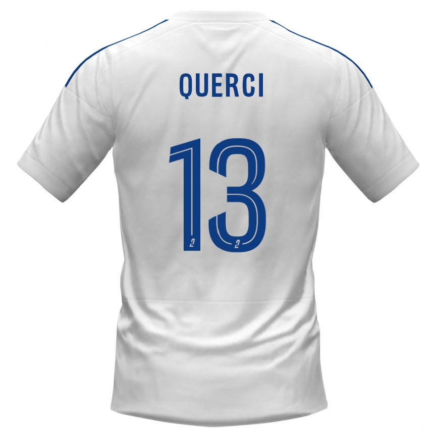 גברים כדורגל Antoine-Dominique Querci #13 לבן כחול הרחק ג'רזי 2025/26