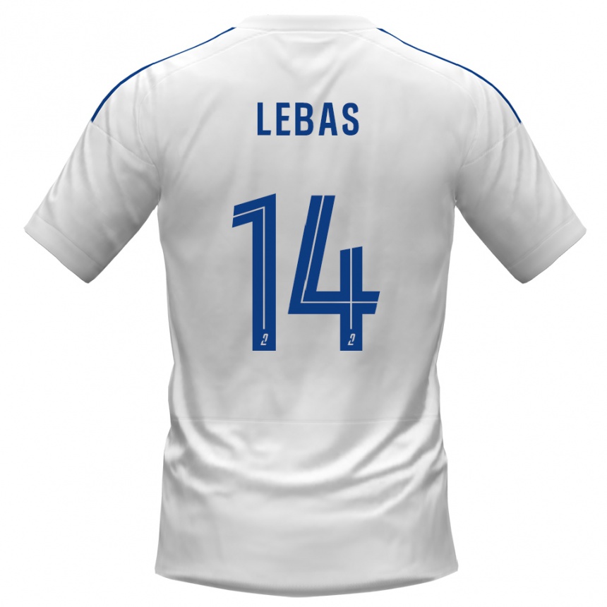 גברים כדורגל ויקטור לבה #14 לבן כחול הרחק ג'רזי 2025/26