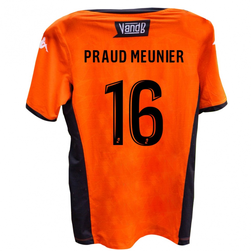 גברים כדורגל Nolhan Praud Meunier #16 לבן שחור הרחק ג'רזי 2025/26