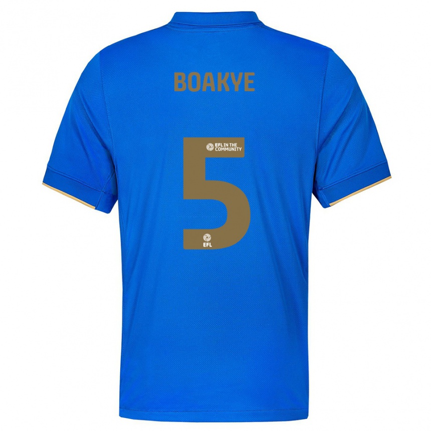 נשים כדורגל Godfred Boakye #5 כחול זהב ג'רזי ביתית 2025/26